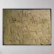 Relief depicting circus games posters