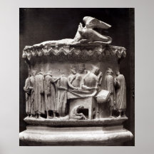 Relief depicting drapers poster