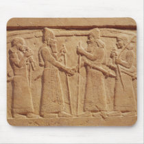 Relief depicting King Shalmaneser III Mouse Pads