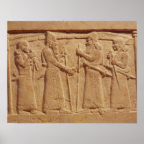 Relief depicting King Shalmaneser III Poster