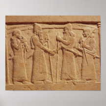 Relief depicting King Shalmaneser III Poster