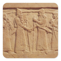 Relief depicting King Shalmaneser III Square Sticker
