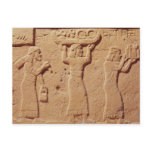 Relief depicting porters laden with gifts postcard