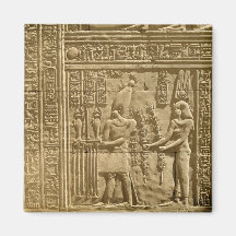 Relief depicting Ptolemy VIII Euergetes II Refrigerator Magnet