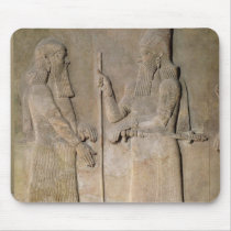 Relief depicting Sargon II  and a vizier Mousepads