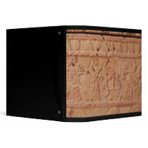 Relief depicting servant paying homage to the 3 ring binder