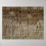 Relief depicting Seti I  making an offering posters