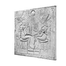 Relief depicting the Aten giving life Gallery Wrap Canvas