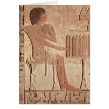 Relief depicting the deceased seated greeting cards