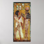 Relief depicting the Goddess Hathor placing posters