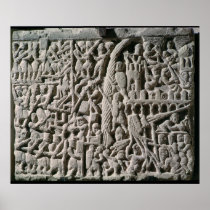 Relief depicting the Siege of Carcassonne Print