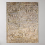 Relief depicting the unloading of wood posters