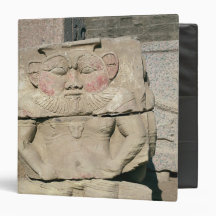 Relief of the Egyptian household god, Bes 3 Ring Binder