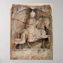 Relief representing Epona, Gaulish goddess Posters