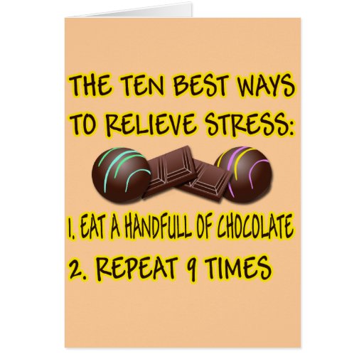 RELIEVE STRESS GREETING CARD | Zazzle