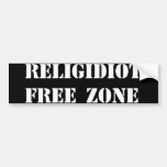 Religidiot Free Zone Bumper Sticker