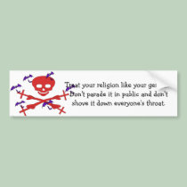 Religion Advice bumper stickers