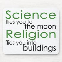 Religion and Science Atheist mousepads by EllesPlanet Religion and Science Atheist mousepads