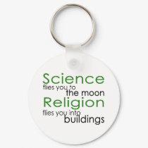 Religion and Science keychains
