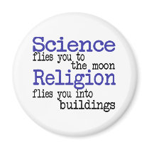 Religion and Science Fridge Magnet