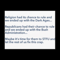 Religion and the Bush Administration postcards