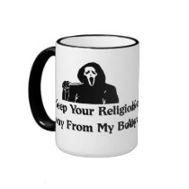 Religion Away From My Body mugs