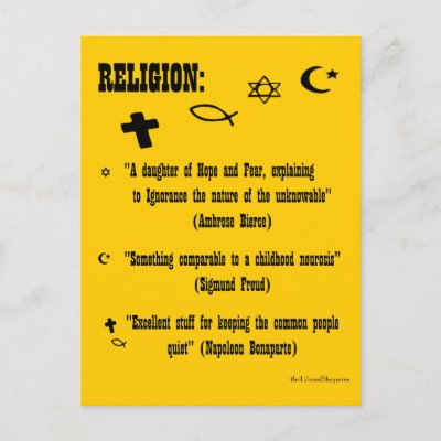 Religion Definition Postcard