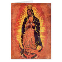 Religión del vintage, señora de Guadalupe, Virgen  Tarjetas