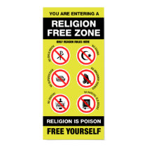 Religion Free Zone posters