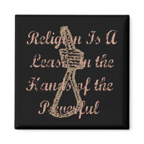 Religion Is A Leash Refrigerator Magnet