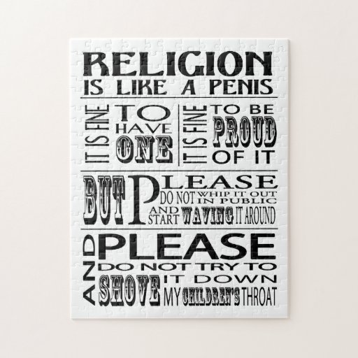 Religion is like a penis | Puzzle