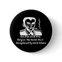 Religion Pyramid Scheme Pinback Button