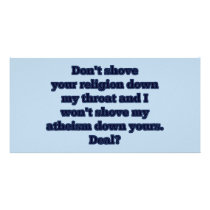 Religion VS. Atheism, part 2 Photo Card Template