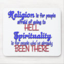 Religion VS spirituality mousepads by ourshirtsrock Religion VS spirituality mousepads