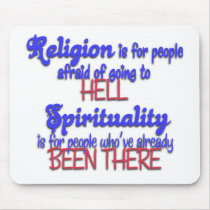 Religion VS spirituality mousepads by ourshirtsrock Religion VS spirituality mousepads