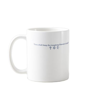 Religion's Imaginary Friends Mugs by flamingboard