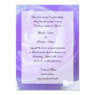 Religions wedding invitation, purple rose flower custom invitations