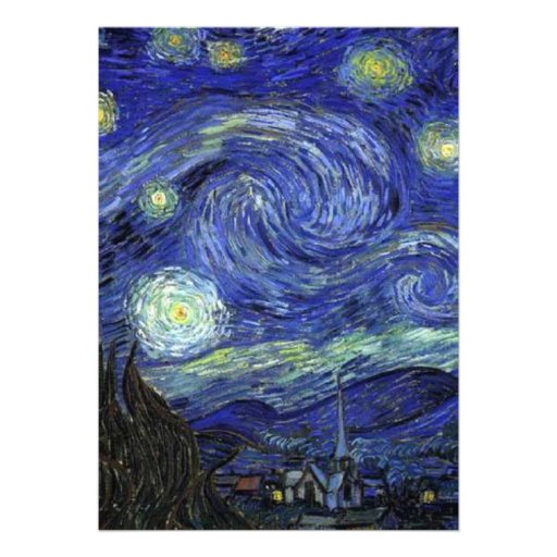 Religions wedding invitation, Starry Night