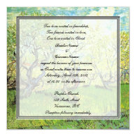 religion's wedding, van Gogh Orchard in Blossom Personalized Invitation