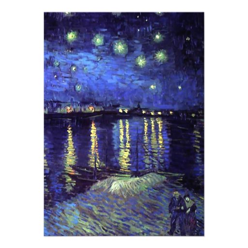 religion's wedding, van Gogh starry night Personalized Announcement