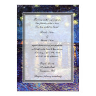 religion's wedding, van Gogh starry night Personalized Announcement