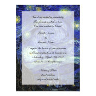 religion's wedding, van Gogh tstarry night Invite