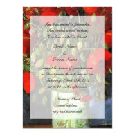 Religions wedding. Vase with Red Poppies. Announcements
