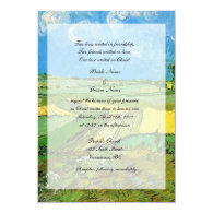 Religions wedding. Wheat Fields at Auvers Personalized Announcements
