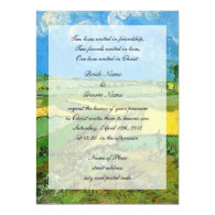 Religions wedding. Wheat Fields at Auvers Personalized Invite