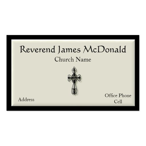 Religious Business Card (front side)