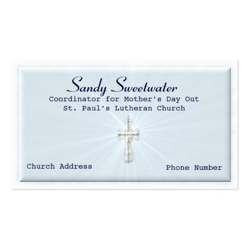 Religious Business Card Template (front side)