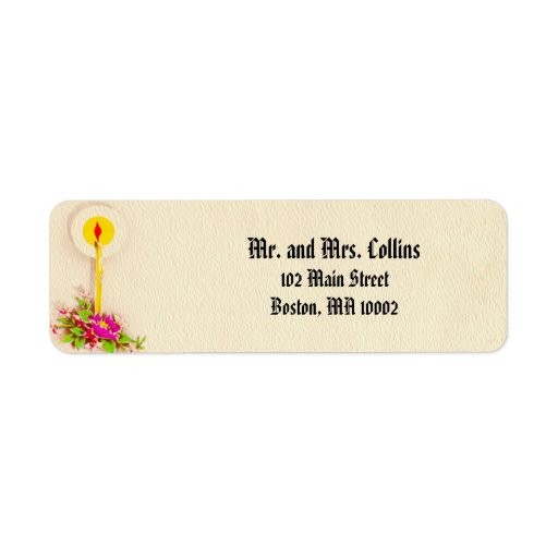 Religious Candle Address Labels Zazzle