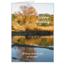 Religious Christian Birthday Greeting Card - River