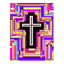 religious christian cross post card